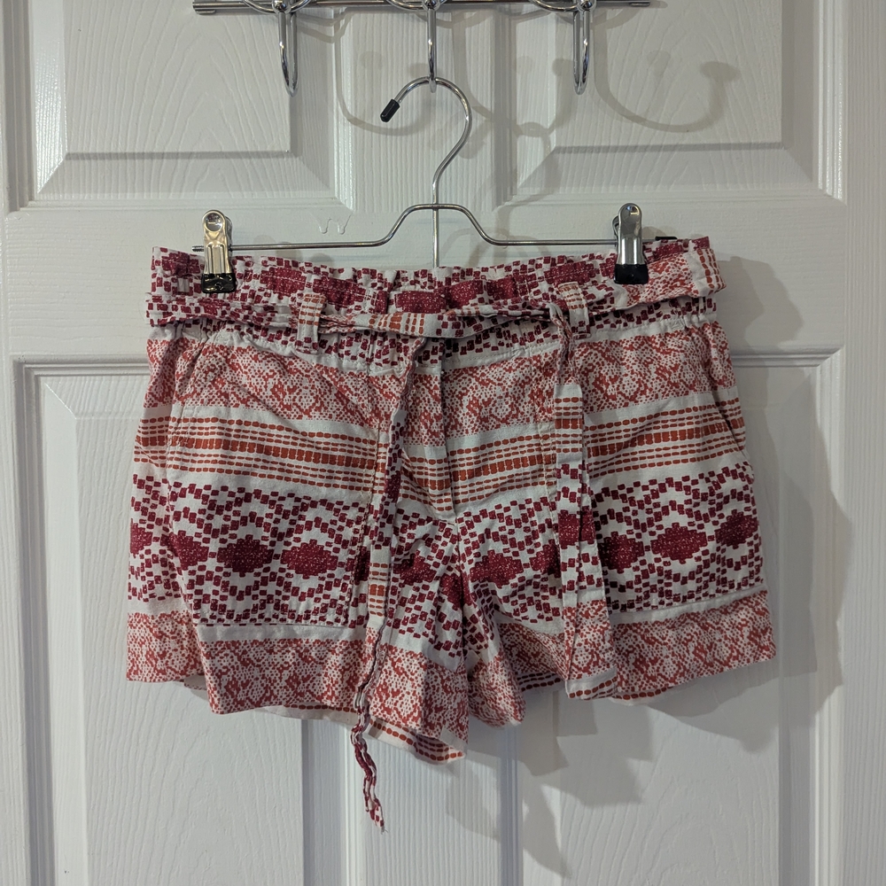 Loft Red Patterned Women's Shorts